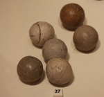 Featheries golf balls from 16th and 17th century